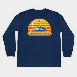 Tomorrowland / Space Mountain Vintage 70s Design Kids Long Sleeve T-Shirt